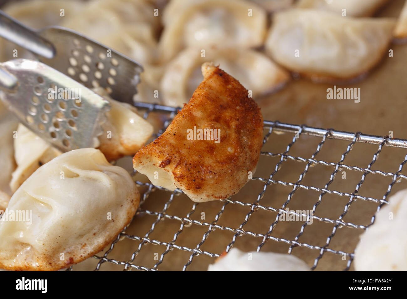 Fried dumpling scene Stock Photo Alamy