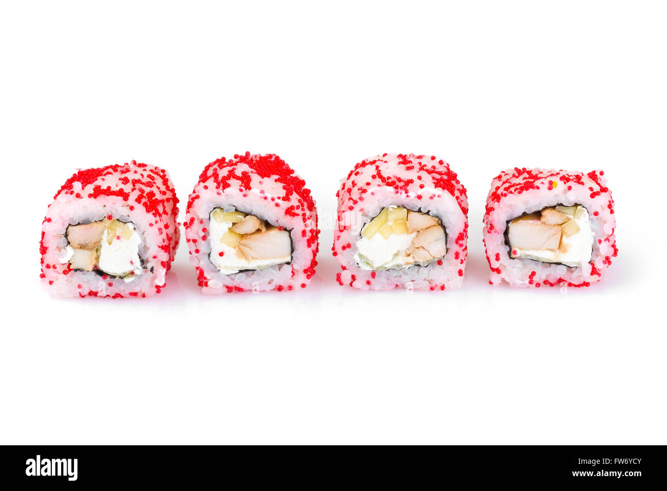 Sushi Florida Isolated on White Background. Stock Photo