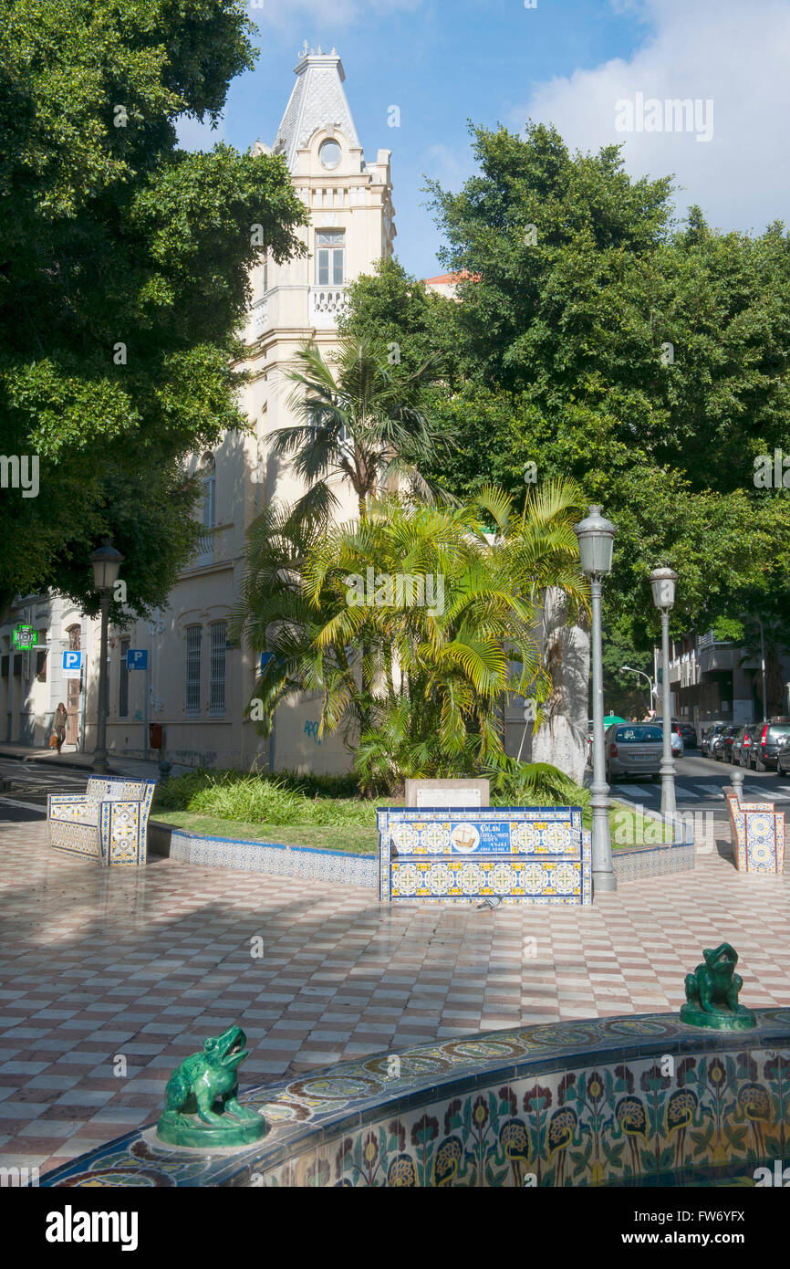 Spanien, Teneriffa, Santa Cruz, Plaza 25 de Julio (Plaza de los Patos) Stock Photo