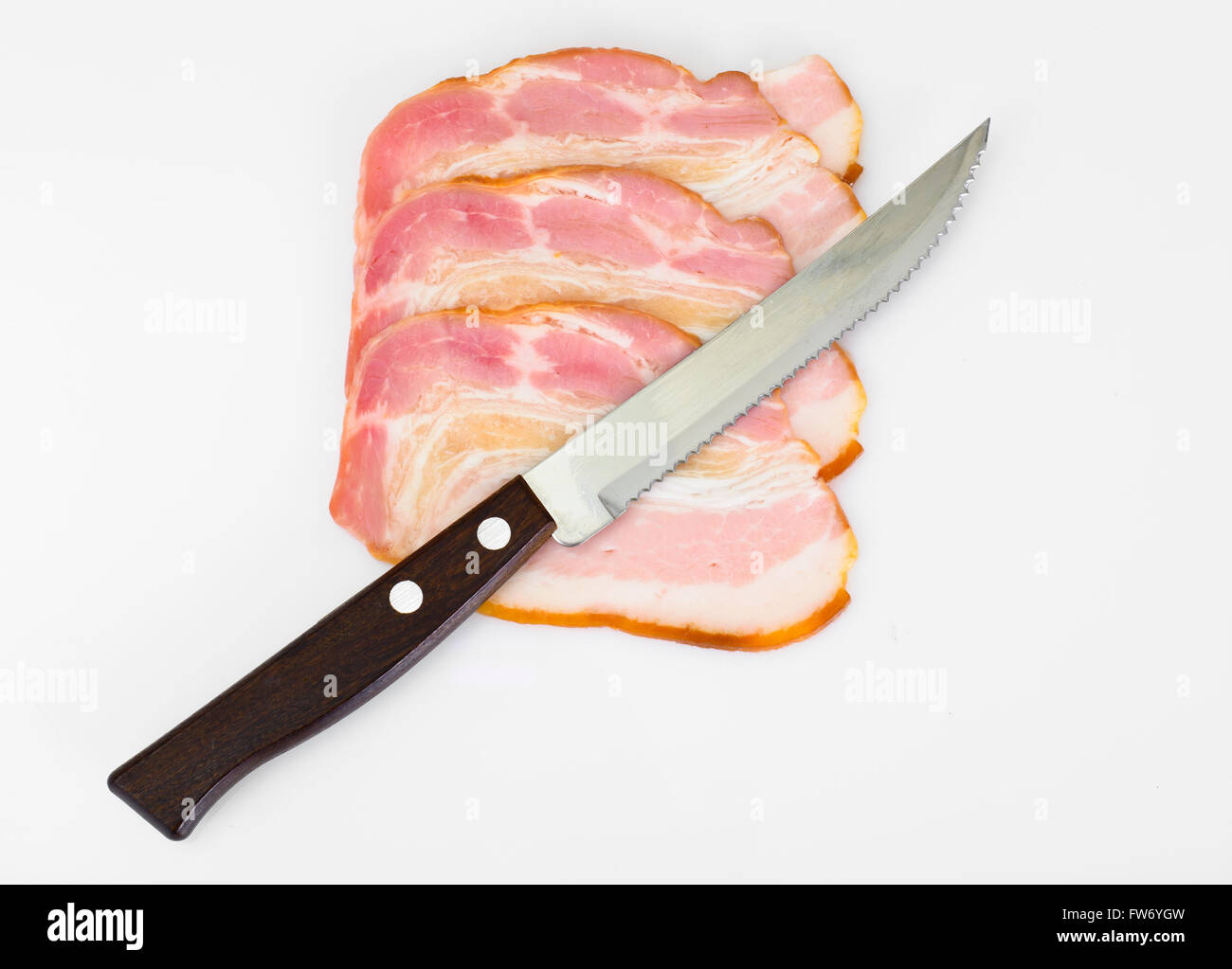 Smoked Bacon, Lard, Raw Pork with Spices Stock Photo Alamy