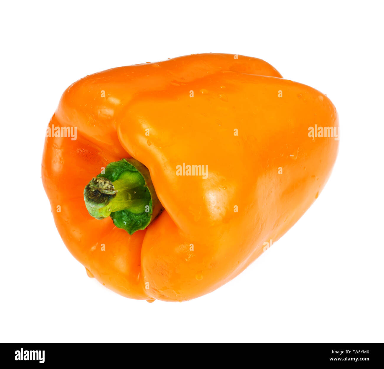 Fresh Orange Bell Pepper. Isolated Stock Photo Alamy
