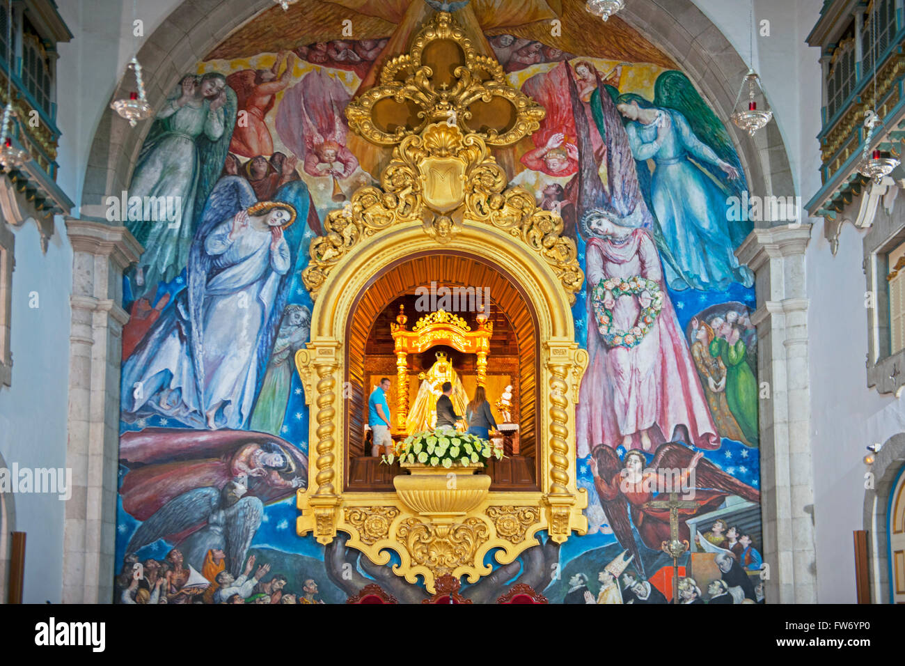 Spanien, Teneriffa, Candelaria, Basilica de Nuestra Senora de Candelaria, Jungfrau von Candelaria, Schutzpatronin der Kanarische Stock Photo