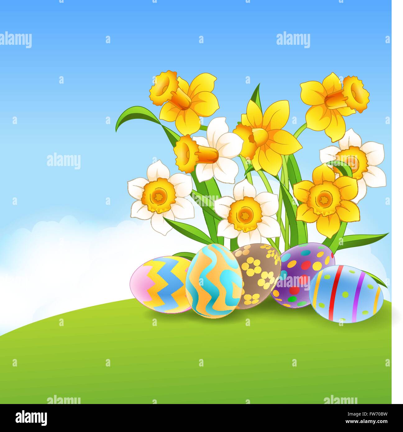 Illustration of colorful Easter eggs Stock Vector