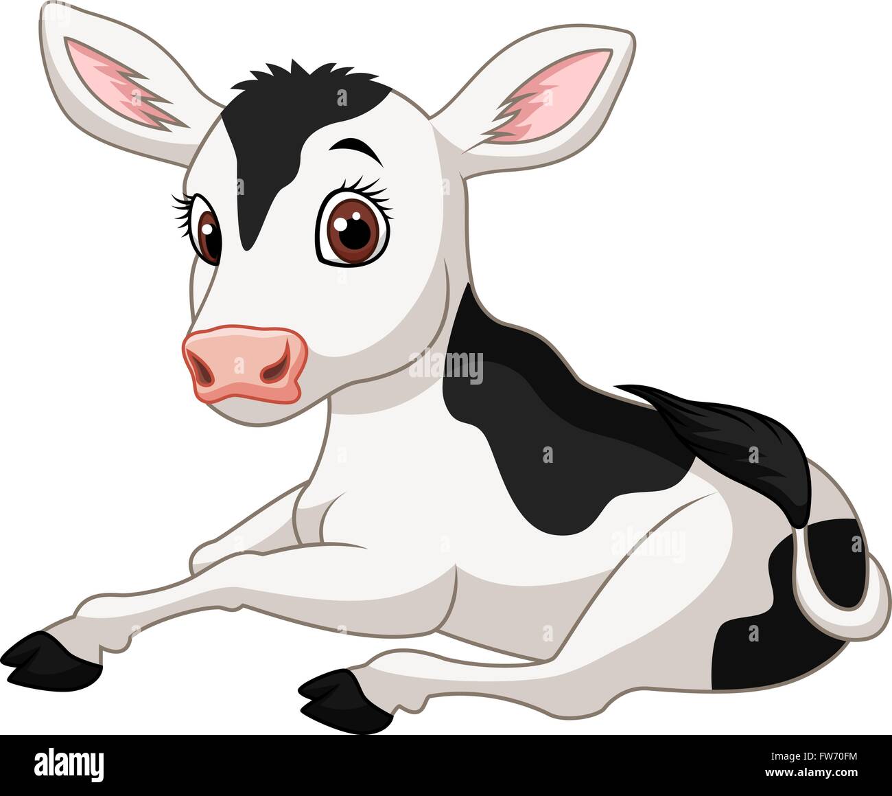 Pink cow isolated on a white background Stock Photo - Alamy