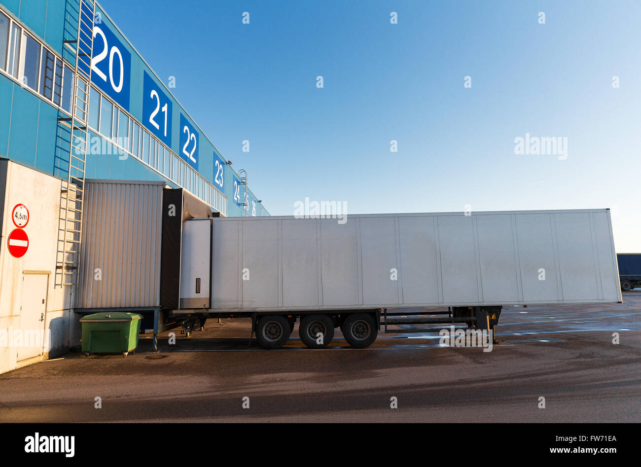 warehouse gate and truck loading Stock Photo - Alamy