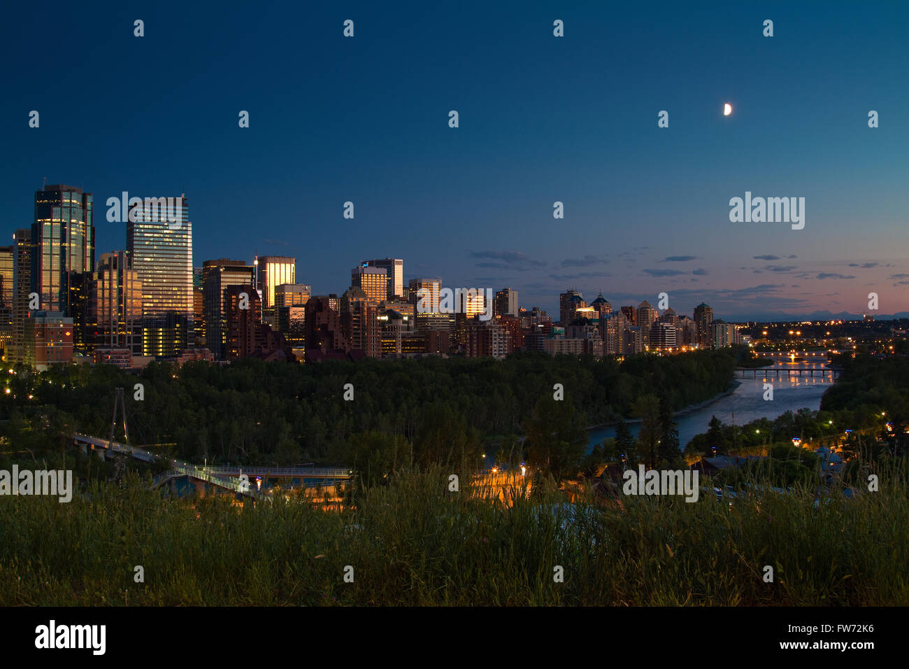 Calgary Cityscape Stock Photo Alamy