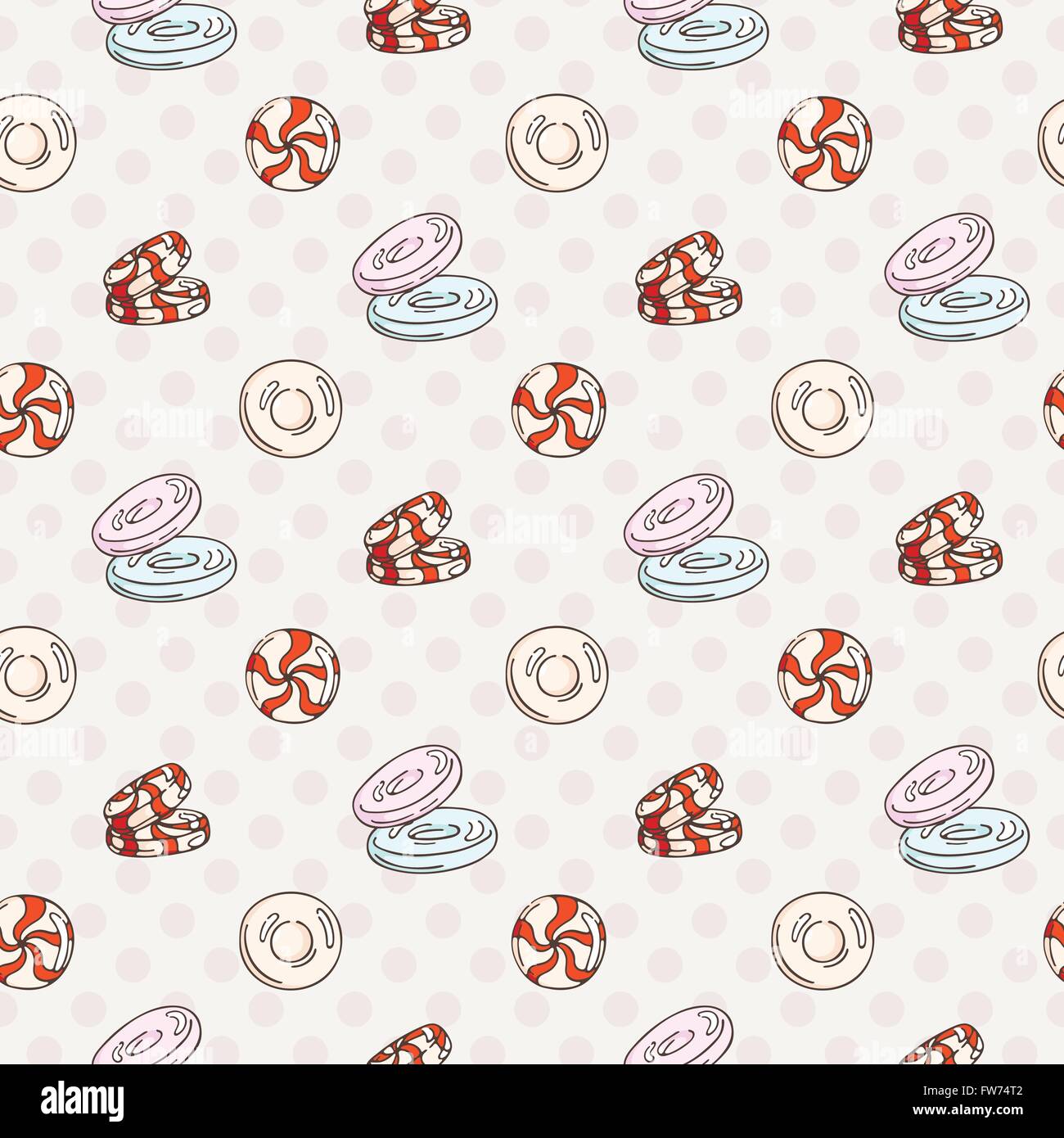 Vector Candy and Lollipop Seamless Pattern. Sweet Party Texture Stock ...