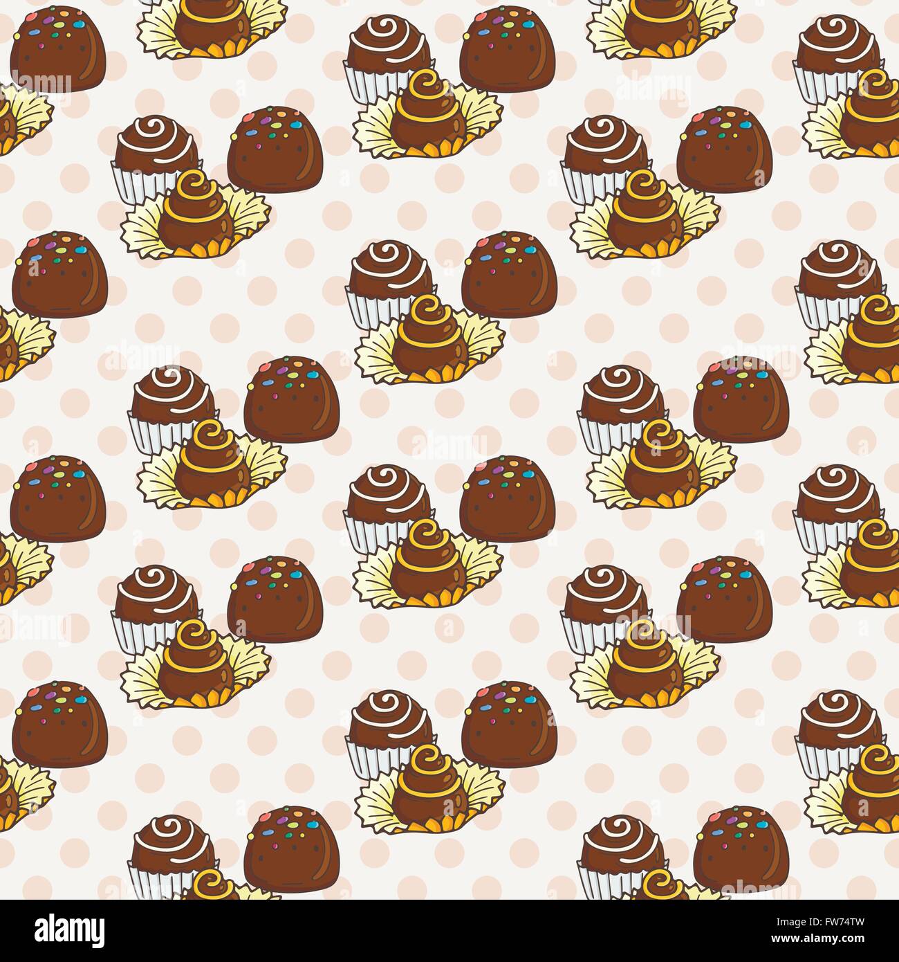 Vector Candy and Lollipop Seamless Pattern. Sweet Party Texture Stock ...
