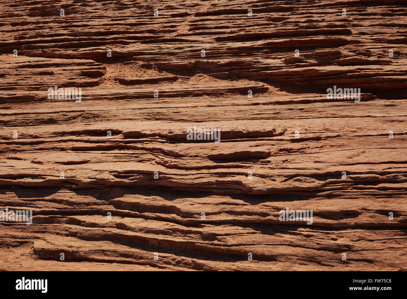 layers of sedimentary rock, Page, Arizona, USA Stock Photo