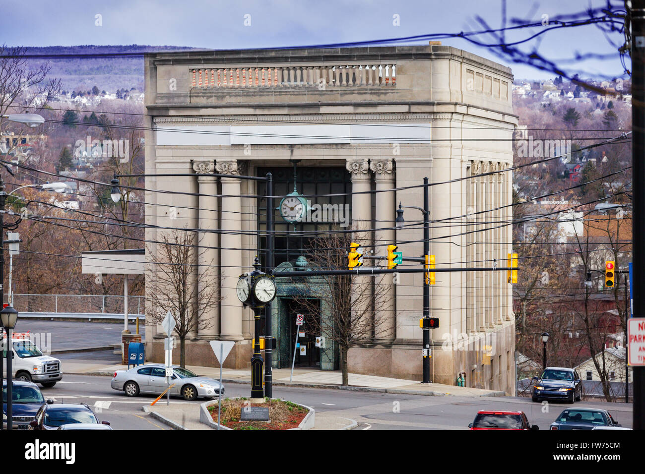 Impressive and solid bank building in Scranton, Pennsylvania, USA Stock Photo Alamy