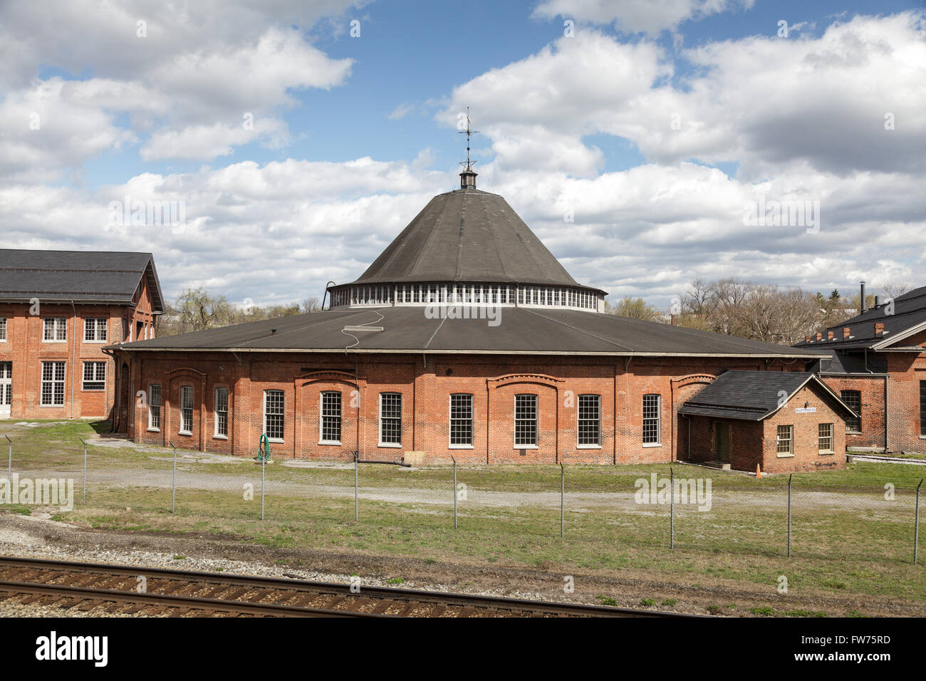 Railroad roundhouse, Martinsburg, West Virginia, USA. Stock Photo