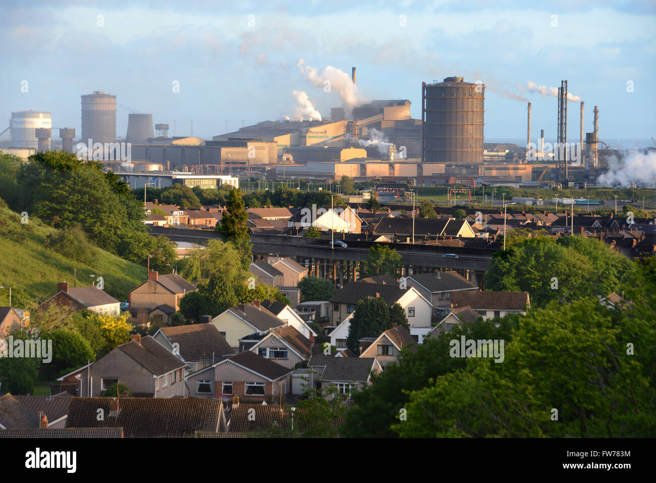 The steel works at Port Talbot South Wales Stock Photo
