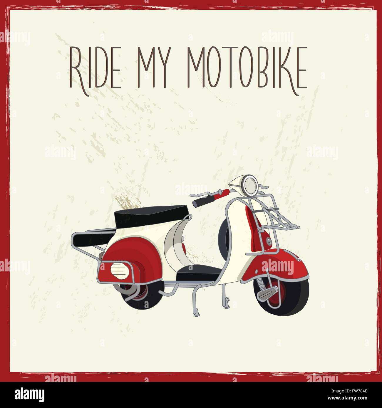 vintage motorbike poster Stock Vector