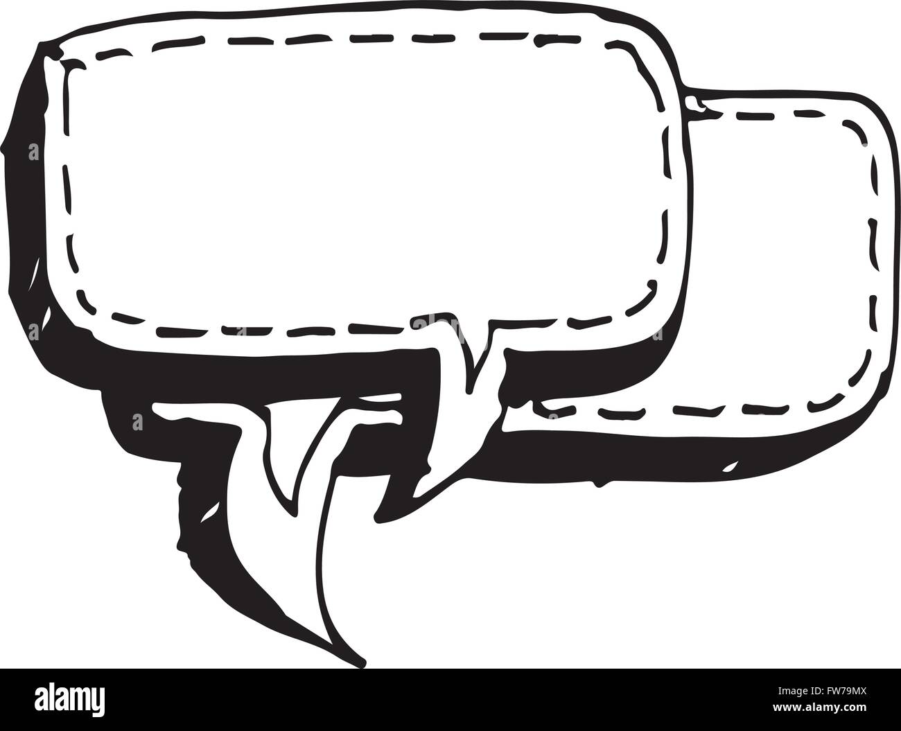 Speech bubble hand drawn Illustration symbol design Stock Vector Image ...