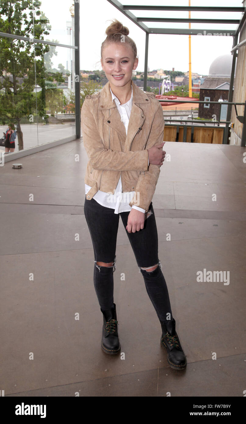 ZARA LARSSON young Swedish pop singer Stock Photo - Alamy