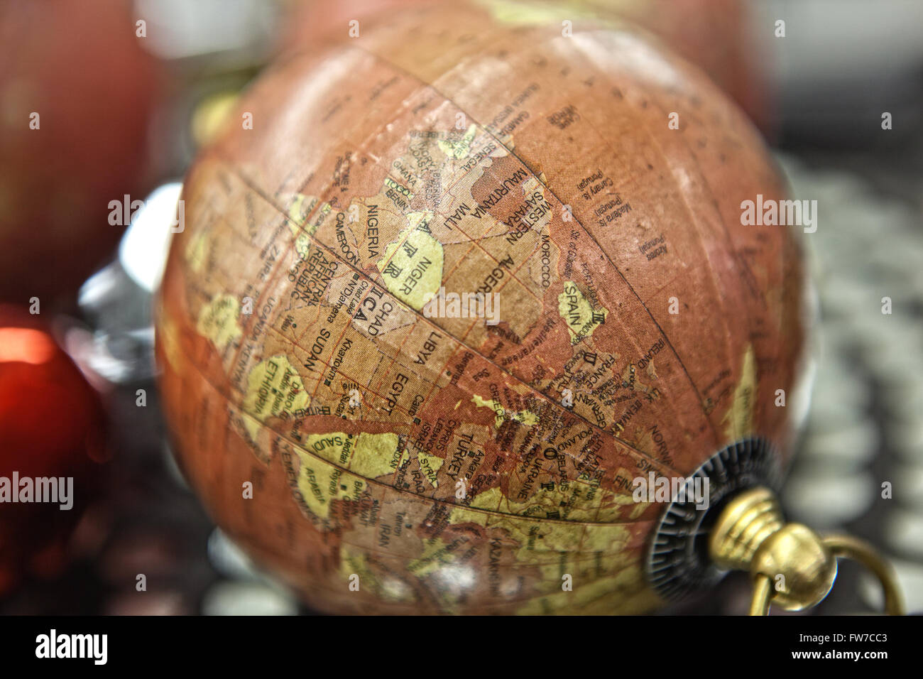 Small decorative antique globe stands Stock Photo - Alamy