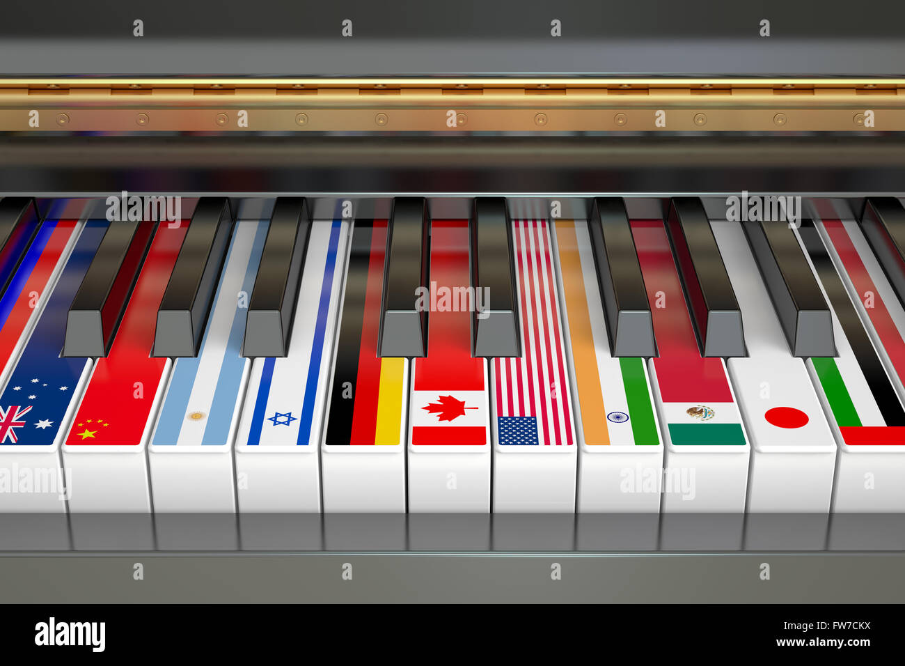International Music Competition concept, 3D rendering Stock Photo