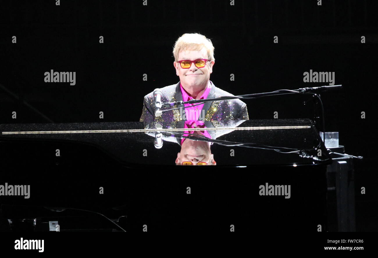 Elton John , Madison Square Garden ,12/14/2013  photo Michael Brito Stock Photo