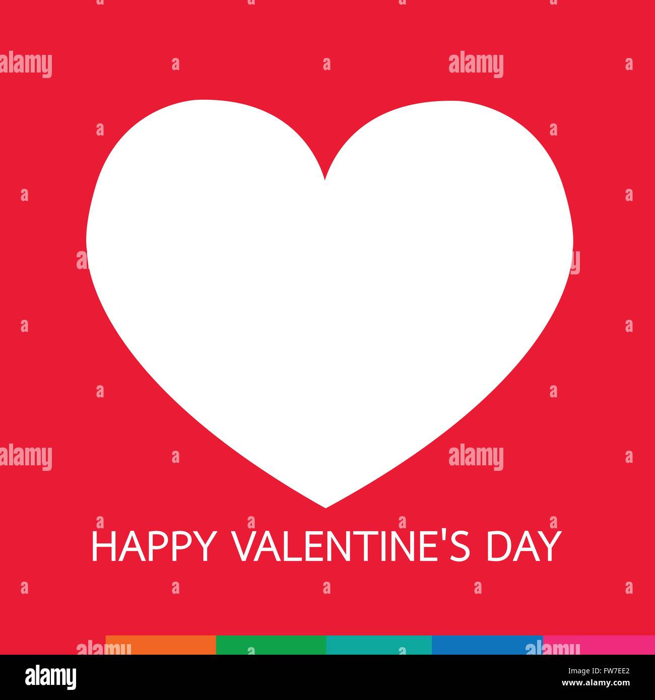 Valentine's day card with heart Illustration design Stock Vector Image ...