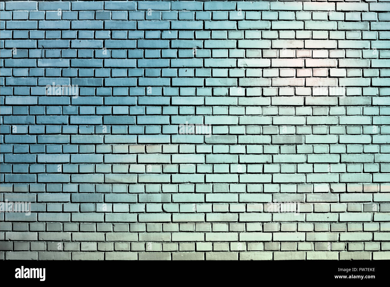 light blue brick wall background Stock Photo