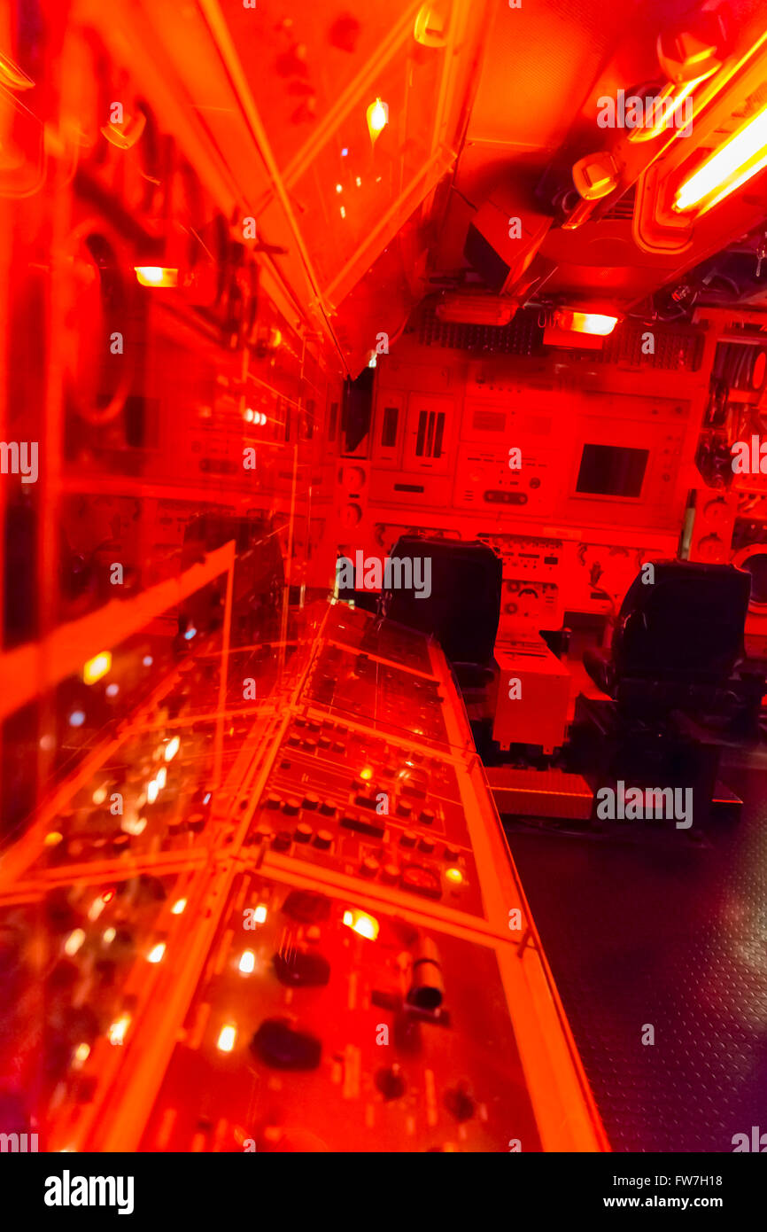 control room orange red light Stock Photo - Alamy