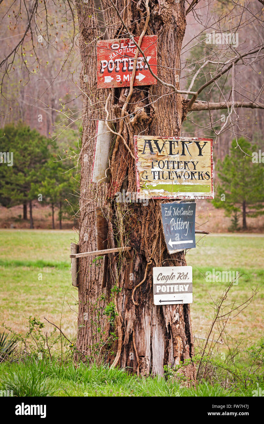 A mecca for pottery is Seagrove, North Carolina, USA. Stock Photo