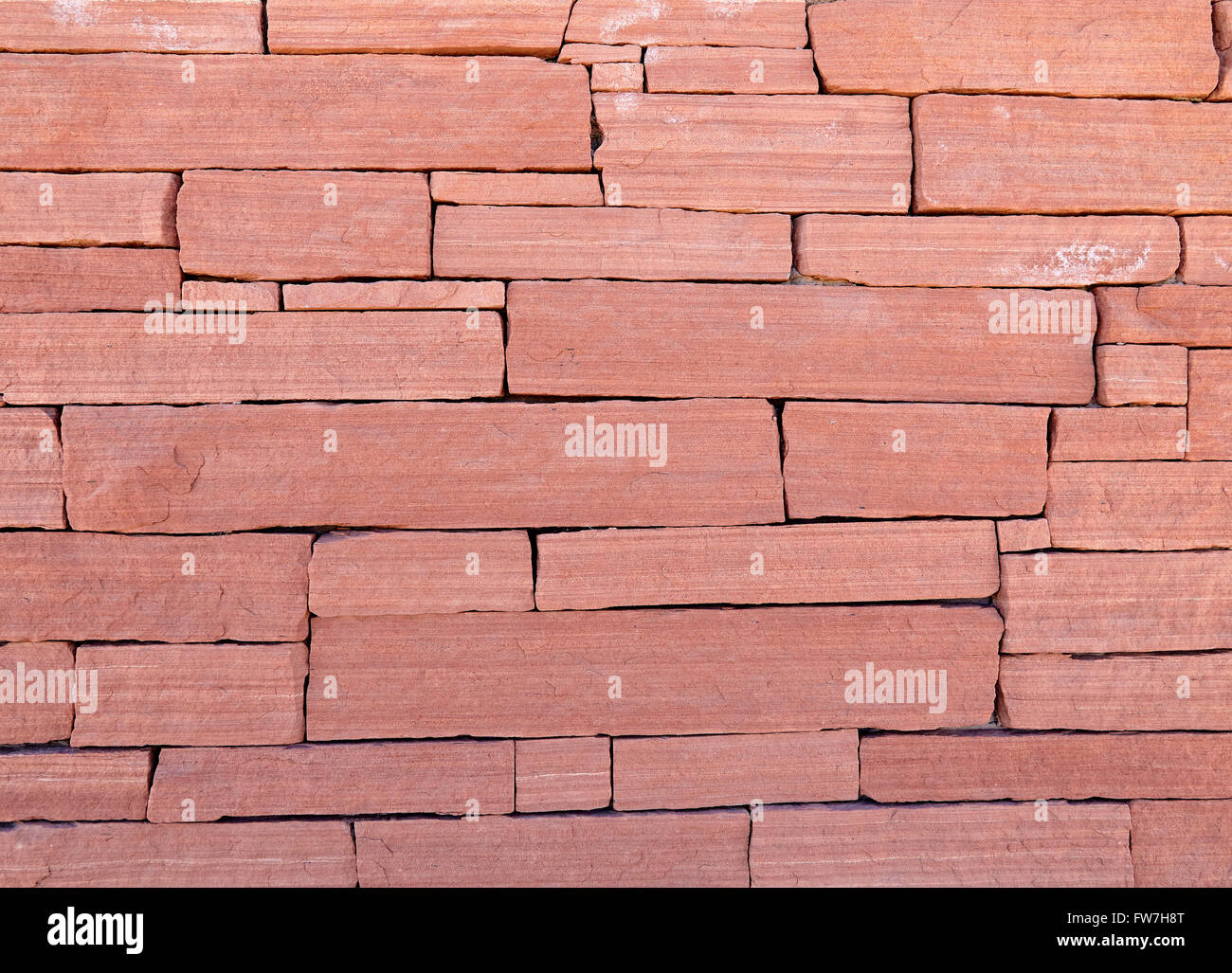 rock stone natural veneer wall sample detail closeup for building industry and home construction manufacturing Stock Photo