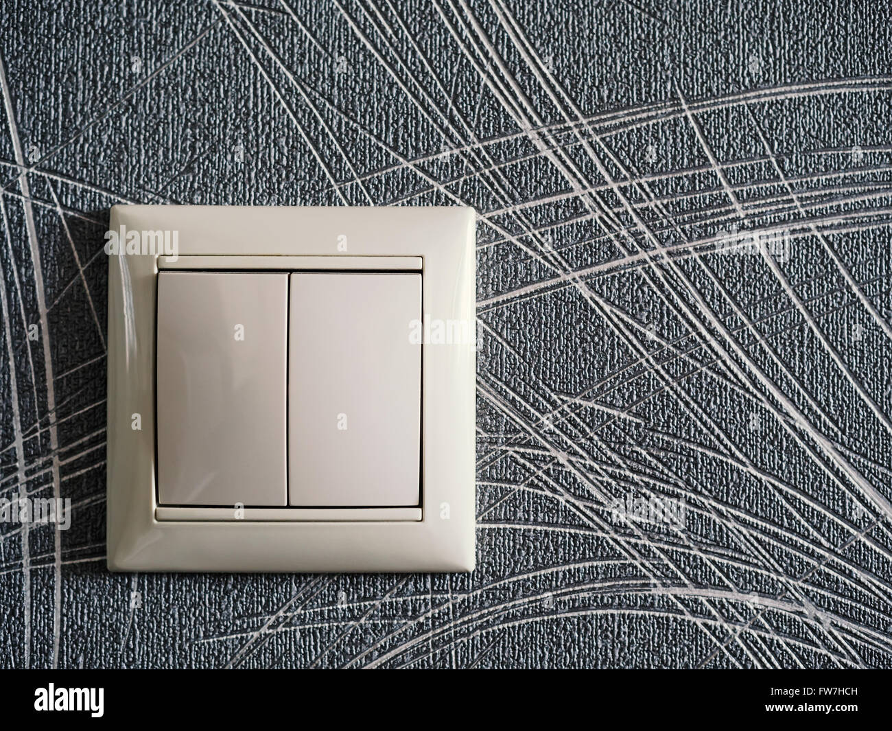 Light switch on the wall Stock Photo Alamy