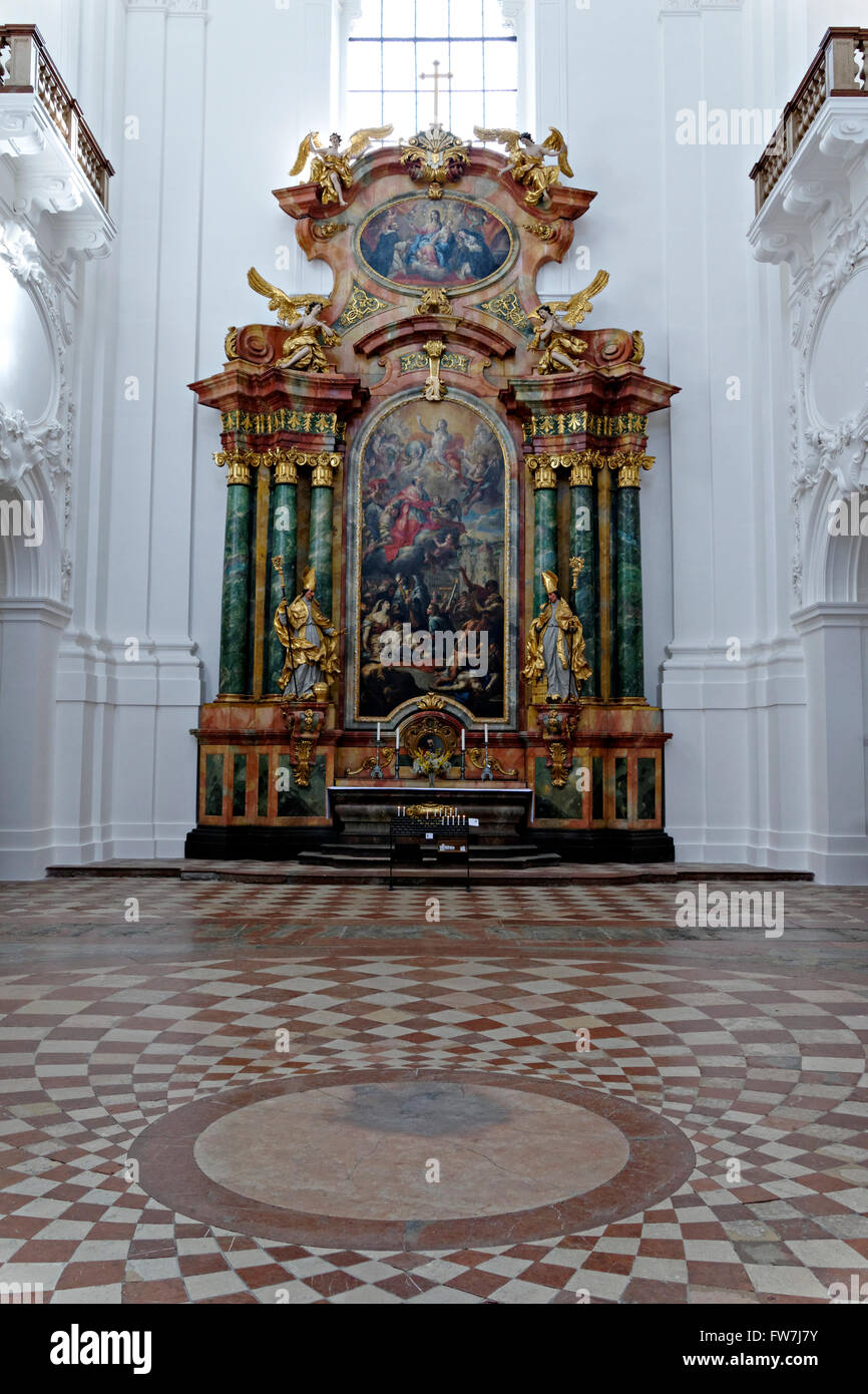 Borromaeus Altar, Collegiate University Church, Salzburg, Austria, Europe Stock Photo