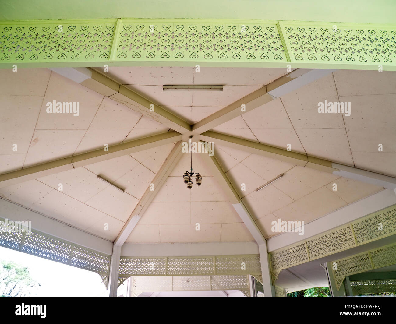 Old style ceiling and lamp Stock Photo - Alamy