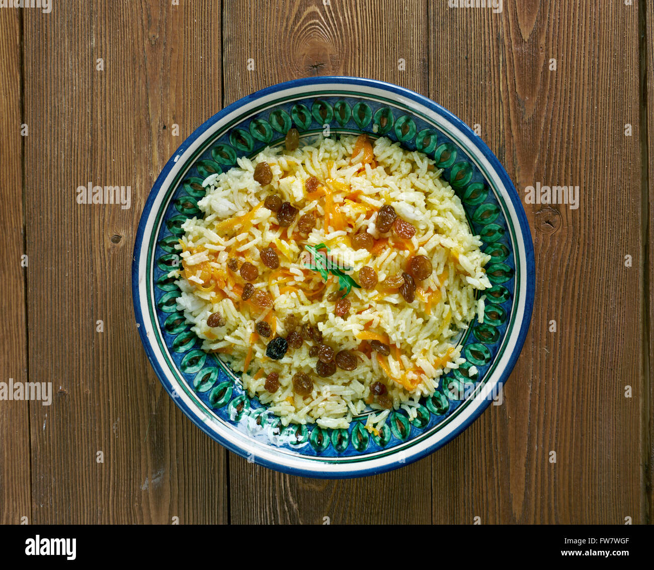 Kabul Rice Qabul Sweet Rice - Afghan rice with raisins Stock Photo - Alamy