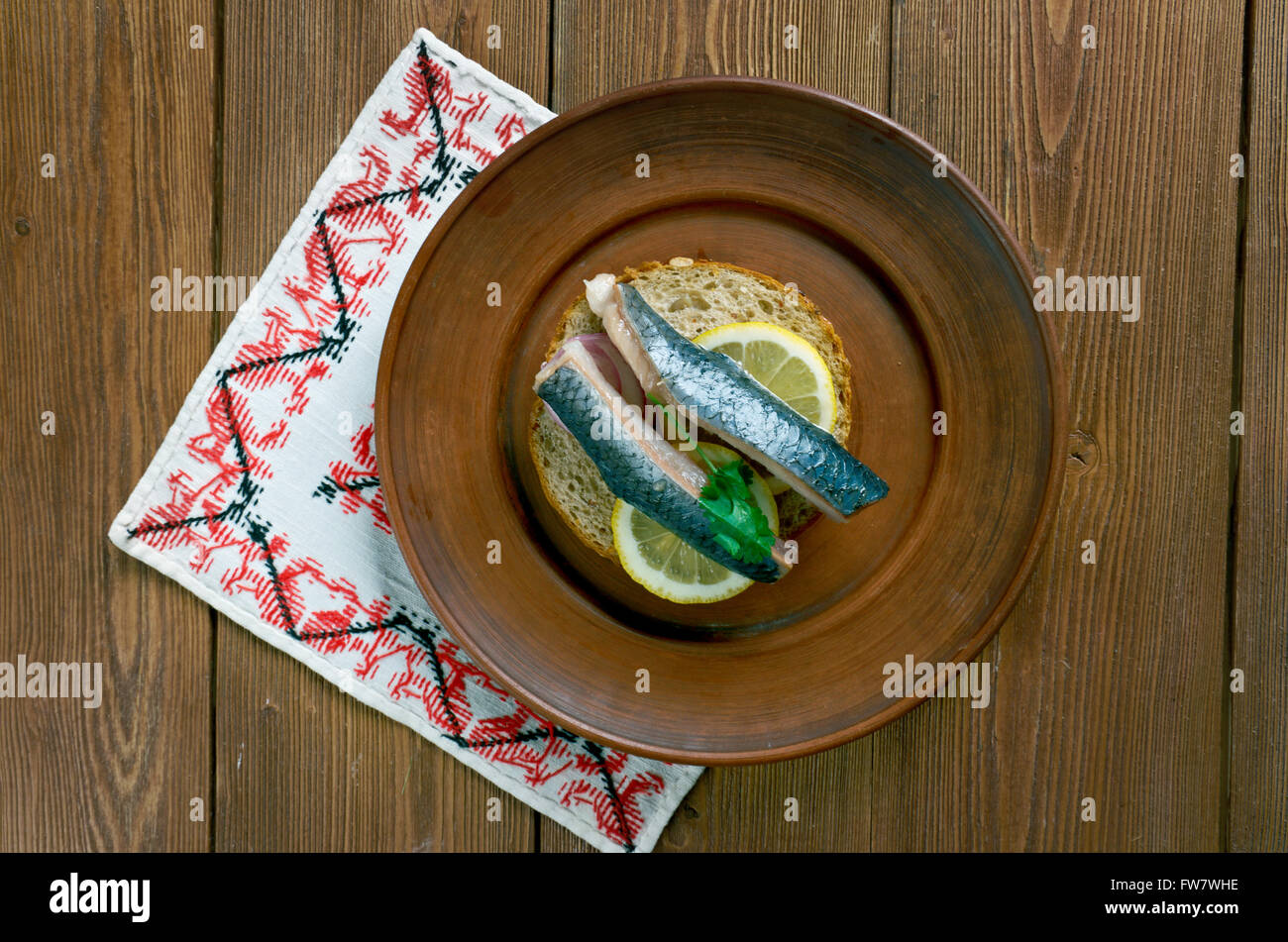 Soused herring herring soaked in a mild preserving liquid. It can be