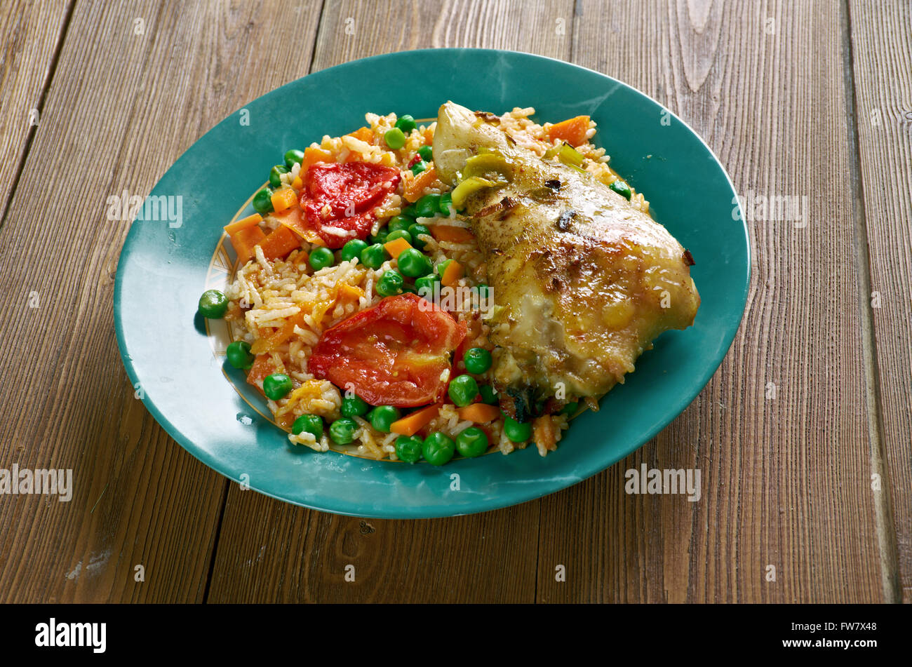 Arroz con pollo a la mexicana Chicken and rice dish from Latin America Stock Photo Alamy