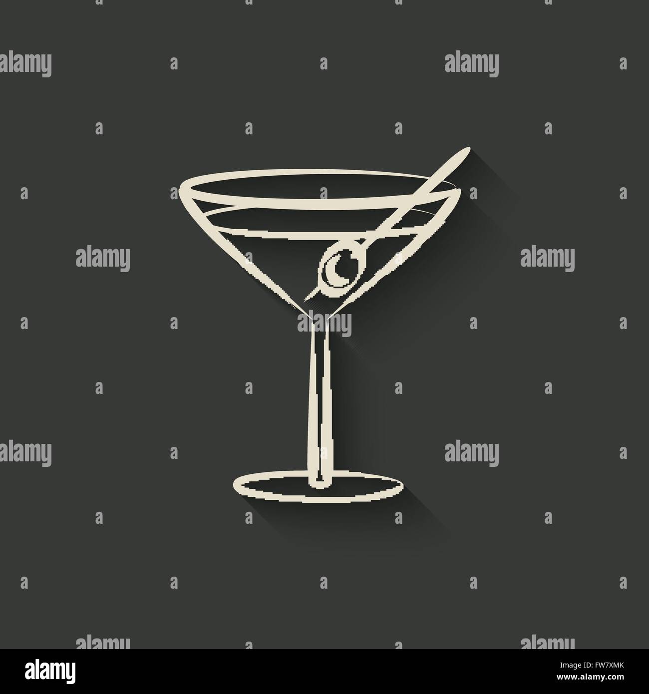 Cocktail With Olives Vector Illustration Eps 10 Stock Vector Image And Art Alamy 