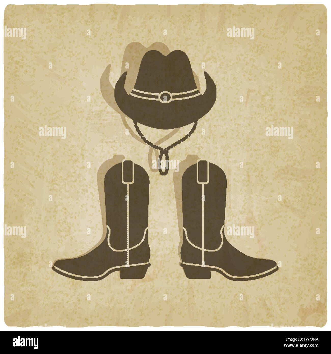 cowboy old background - vector illustration. eps 10 Stock Vector