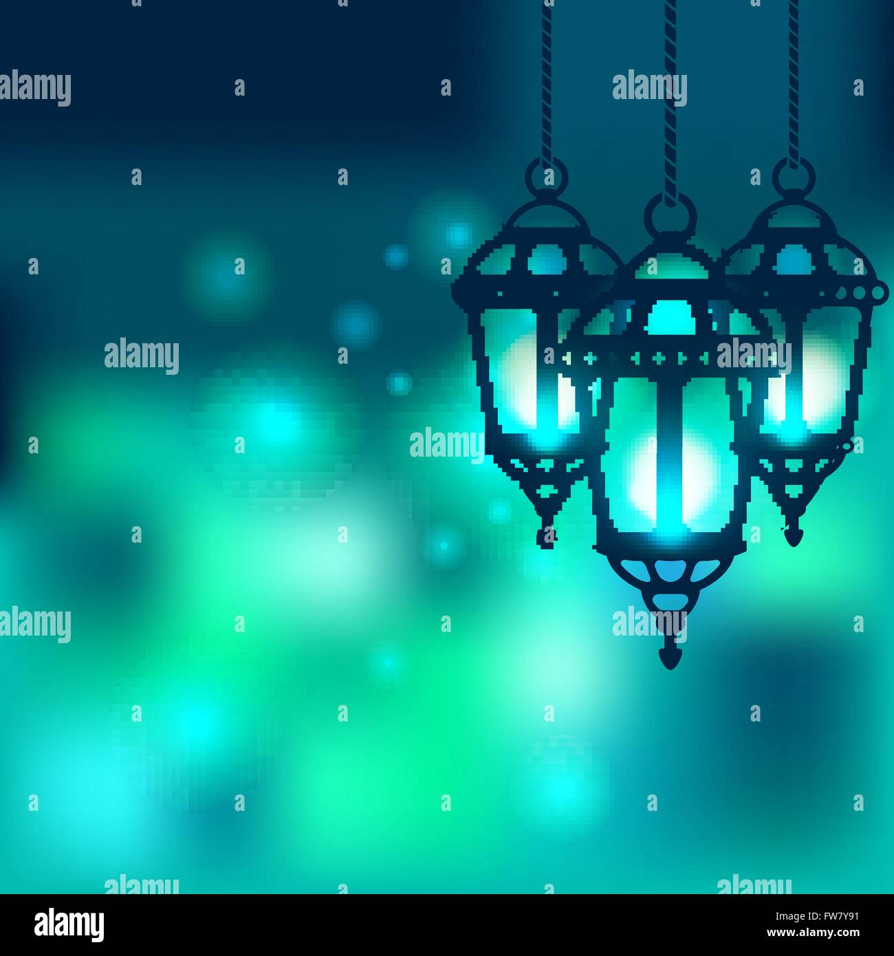 Ramadan lantern shiny background - vector illustration. eps 10 Stock ...