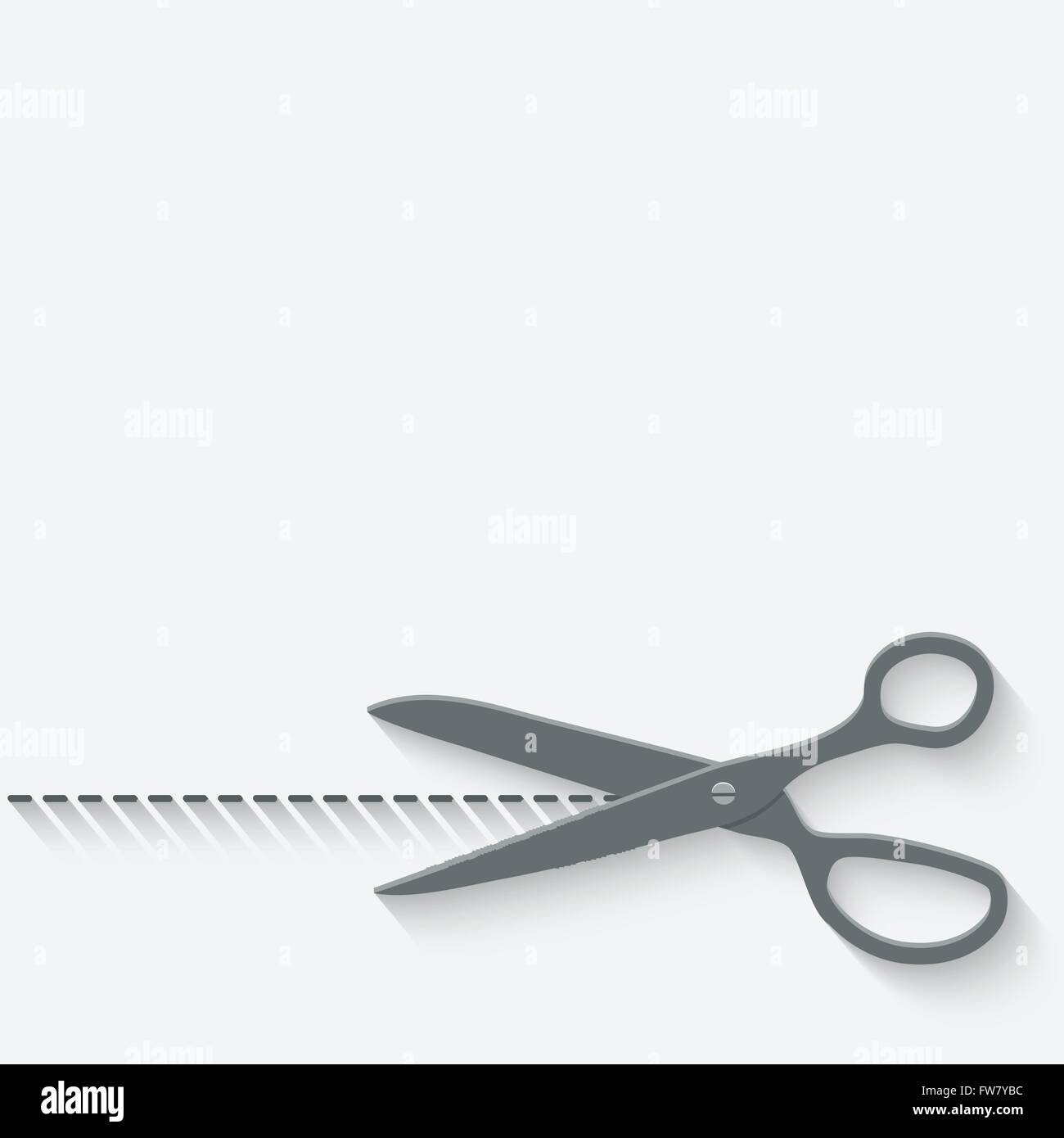 scissors cut lines - vector illustration. eps 10 Stock Vector