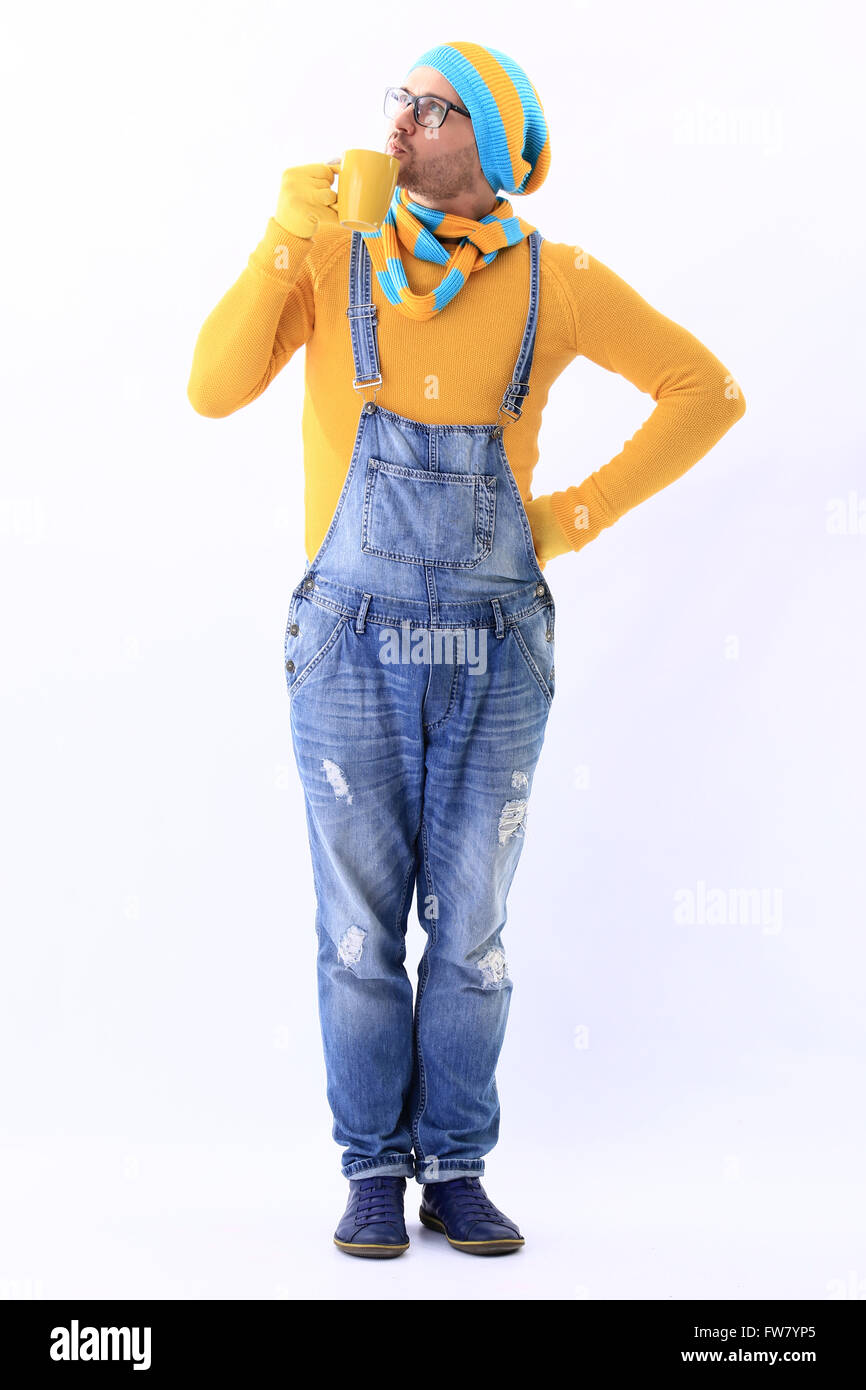 Yellow overalls hi-res stock photography and images - Alamy