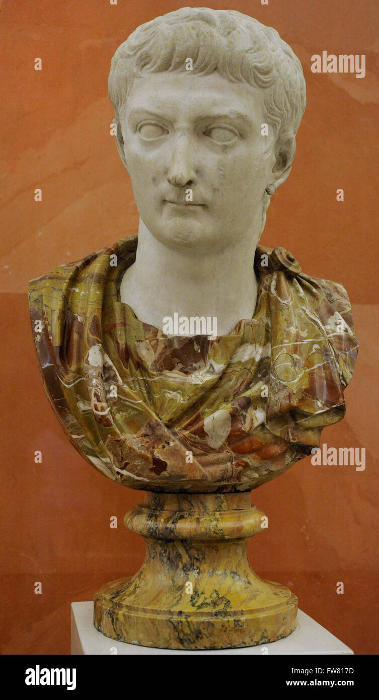 Tiberius (42 BC-37 AD). 2nd emperor of the Roman Empire from 14-37 AD. Juliio-Claudia Dynasty. The State Hermitage Museum. Saint Petersburg. Russia. Stock Photo