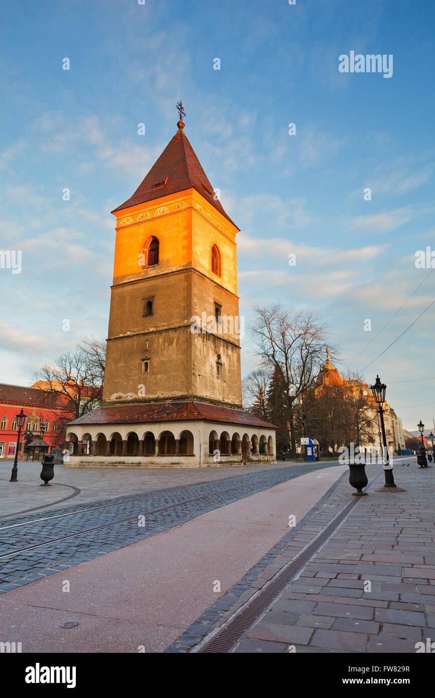 Urban's Tower in the main square of Kosice city in eastern Slovakia. Stock Photo