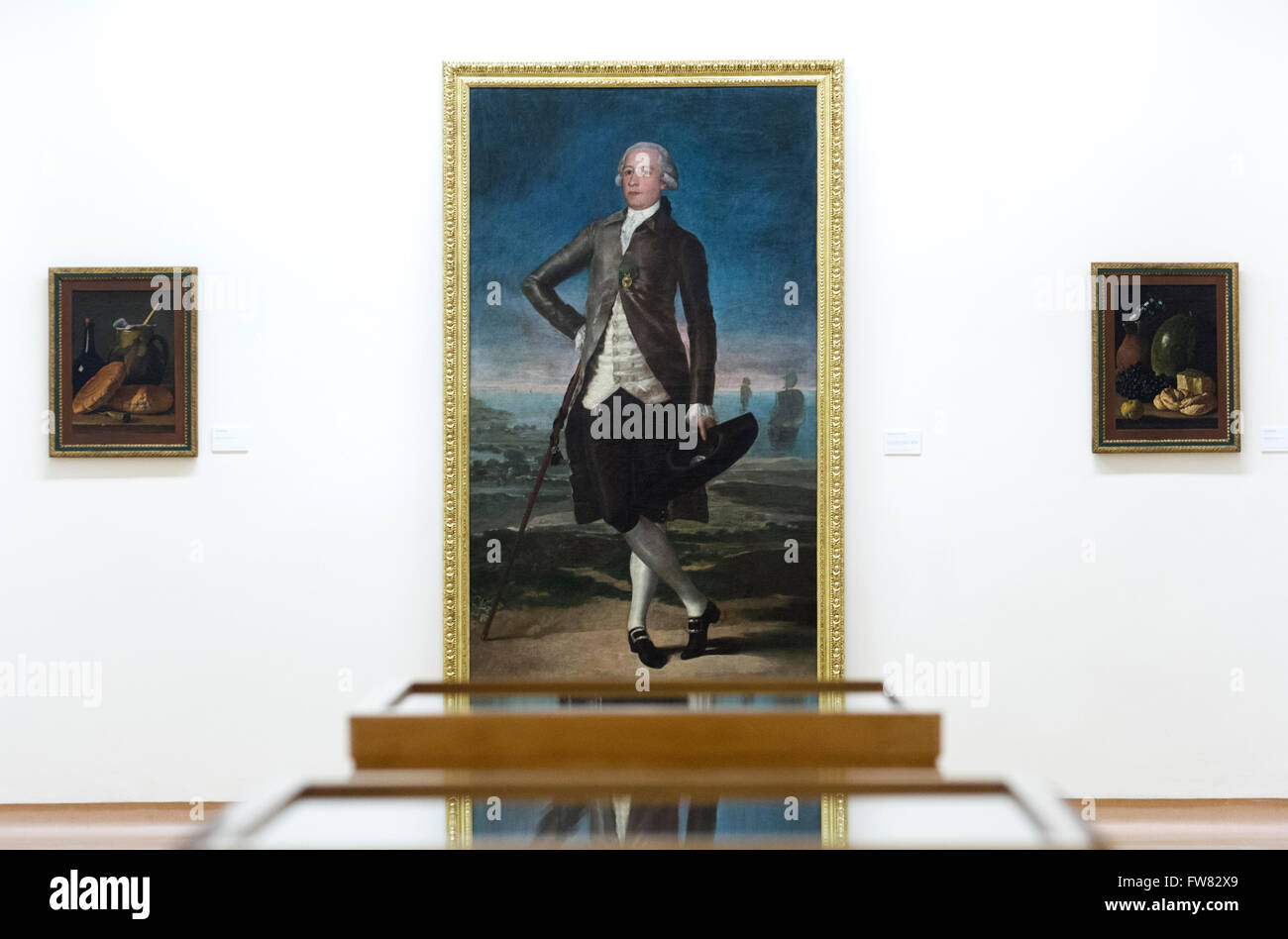 Oviedo, Spain. 31st March, 2016. Oil painting "Retrato de Gaspar Melchor de Jovellanos" (1780) of Francisco de Goya during the reopening of Museum of Fine Arts of Asturias on March 31, 2016 in Oviedo, Spain. Credit:  David Gato/Alamy Live News Stock Photo