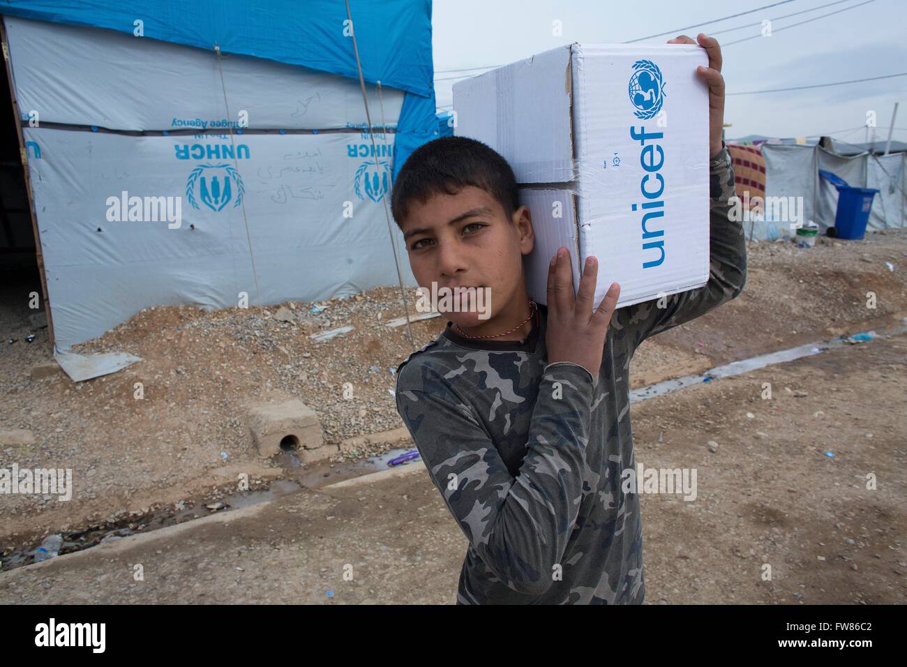 Hygiene kits distribution by UNICEF in Ashdi refugee camp in Northern