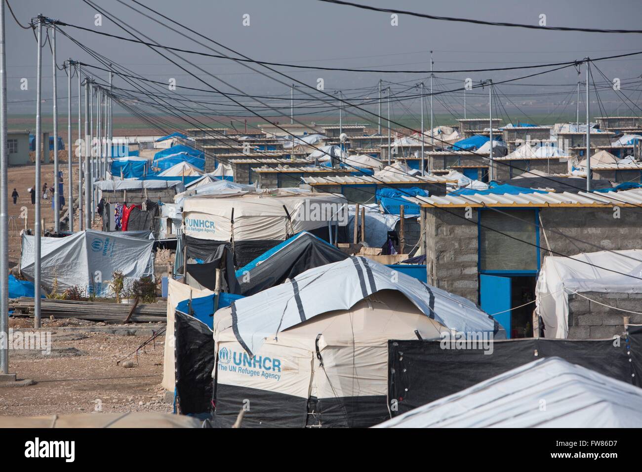 refugee camp in Northern Iraq Stock Photo
