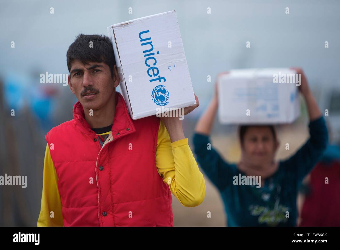 Hygiene kits distribution by UNICEF in Ashdi refugee camp in Northern