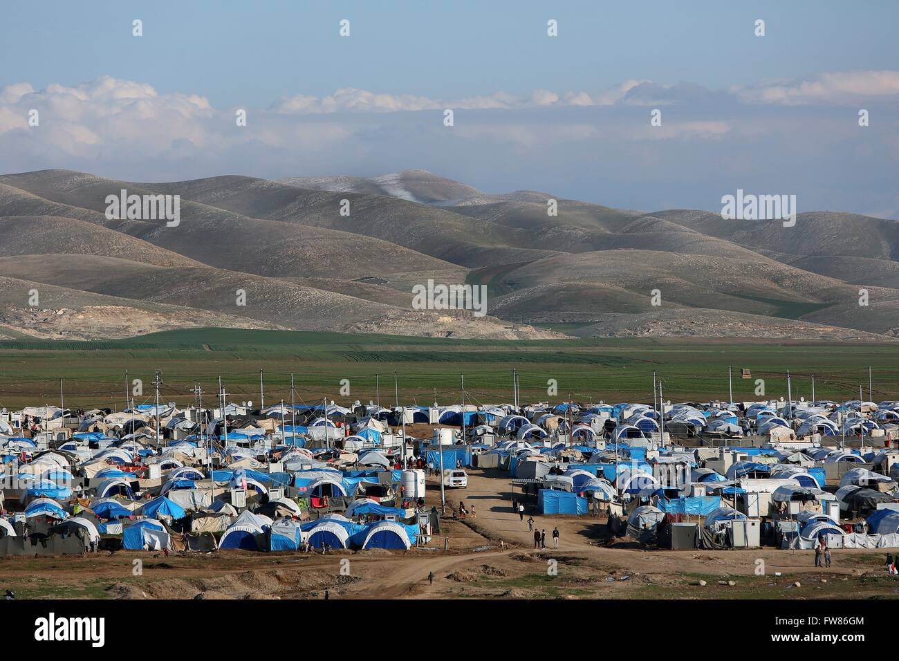 refugee camp in Northern Iraq Stock Photo