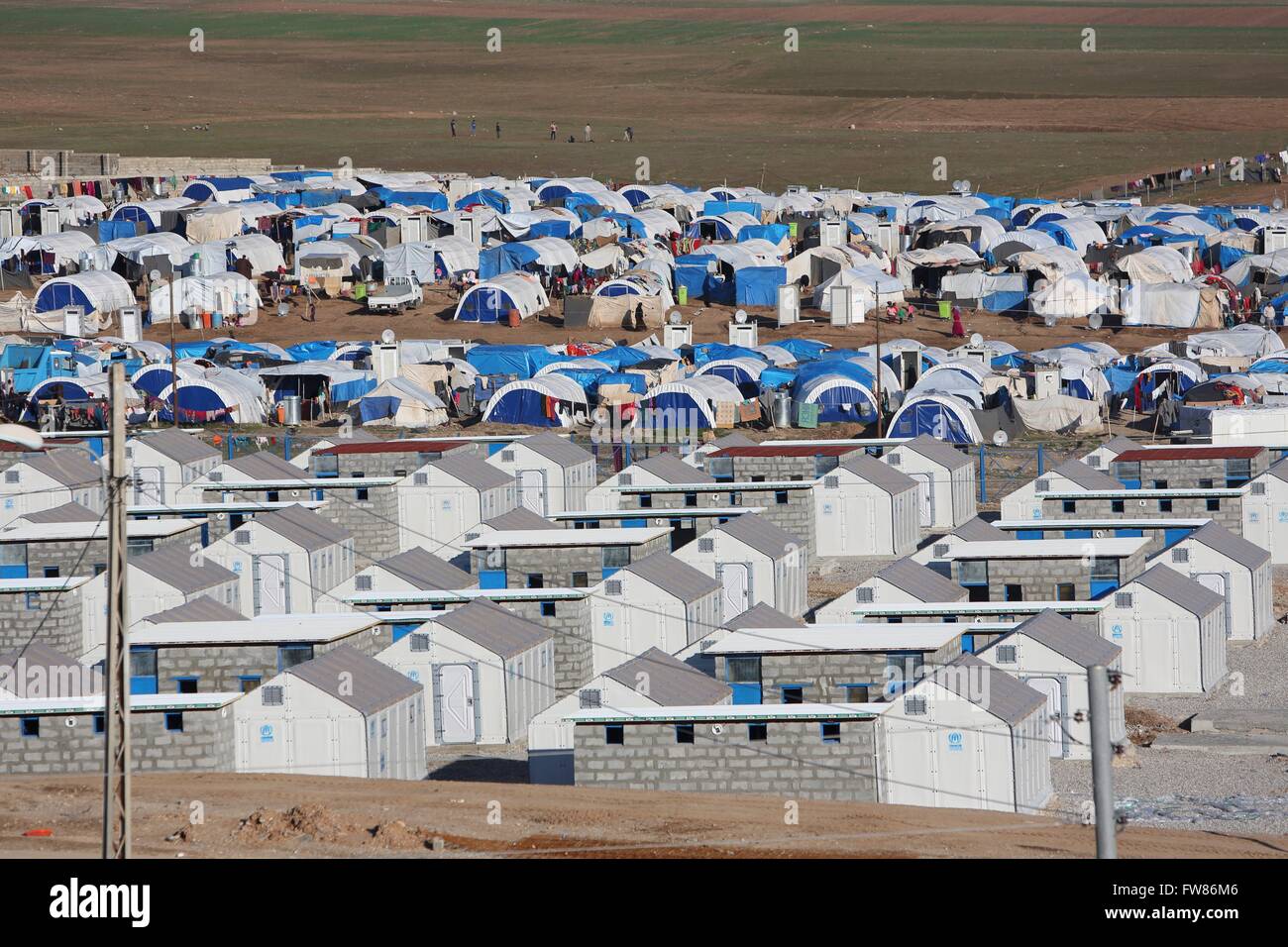 refugee camp in Northern Iraq Stock Photo