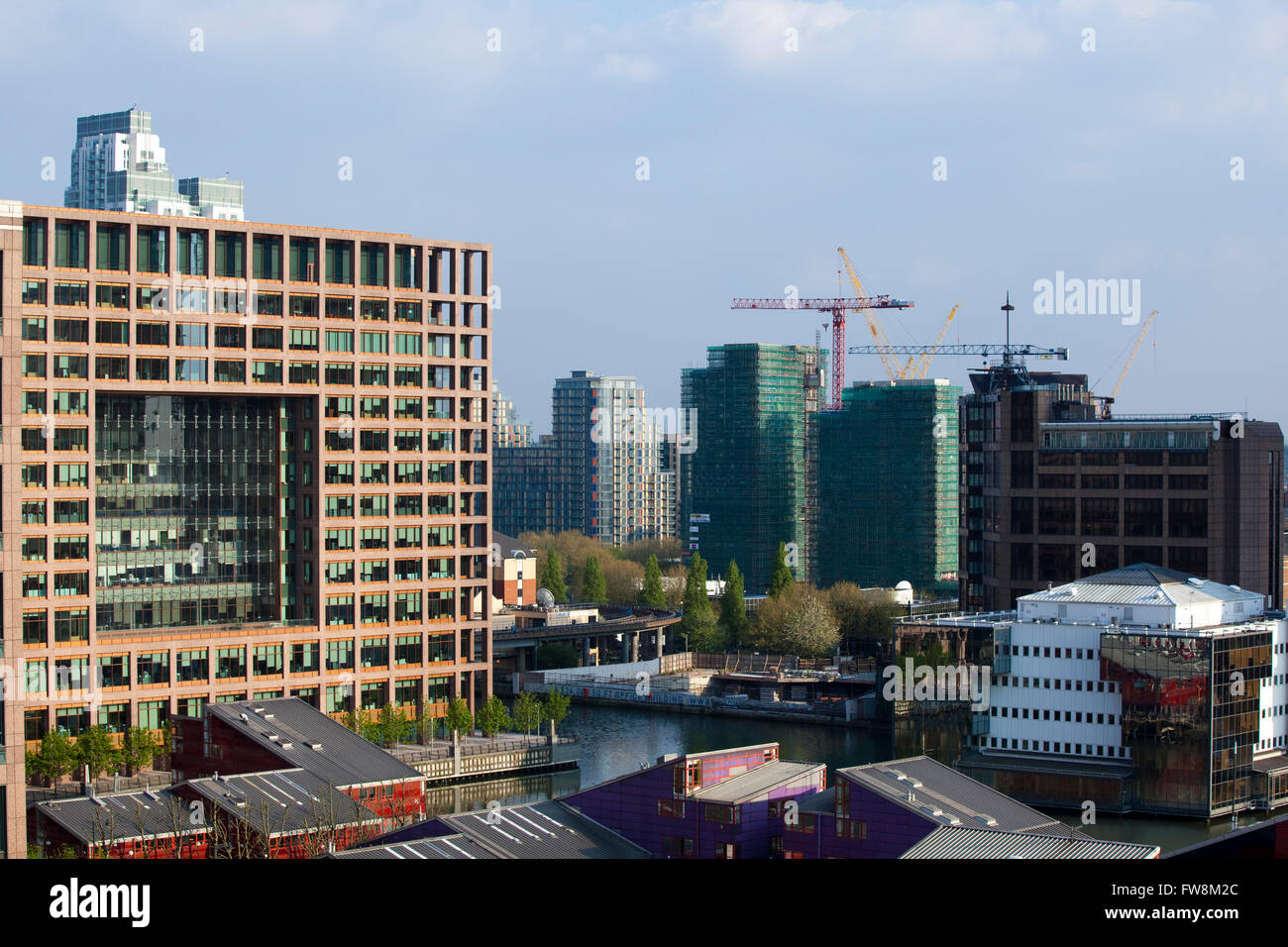 City Dwarfed By High Rise Reference: Building Works Continue Apace On The Isle Of Dogs In