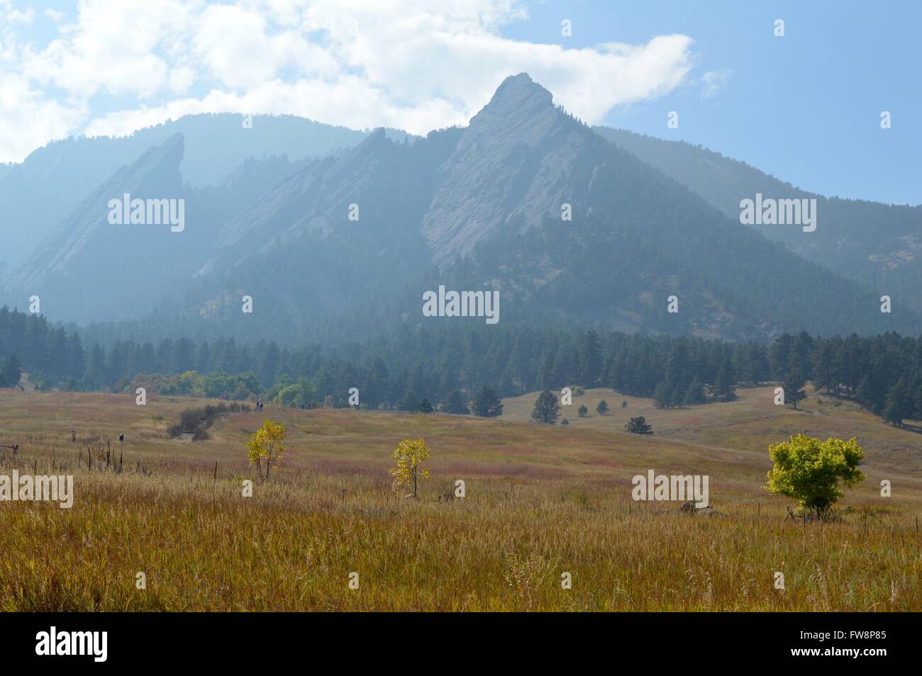 Chautauqua Park and the Boulder Flatirons in Autumn, Boulder, Colorado