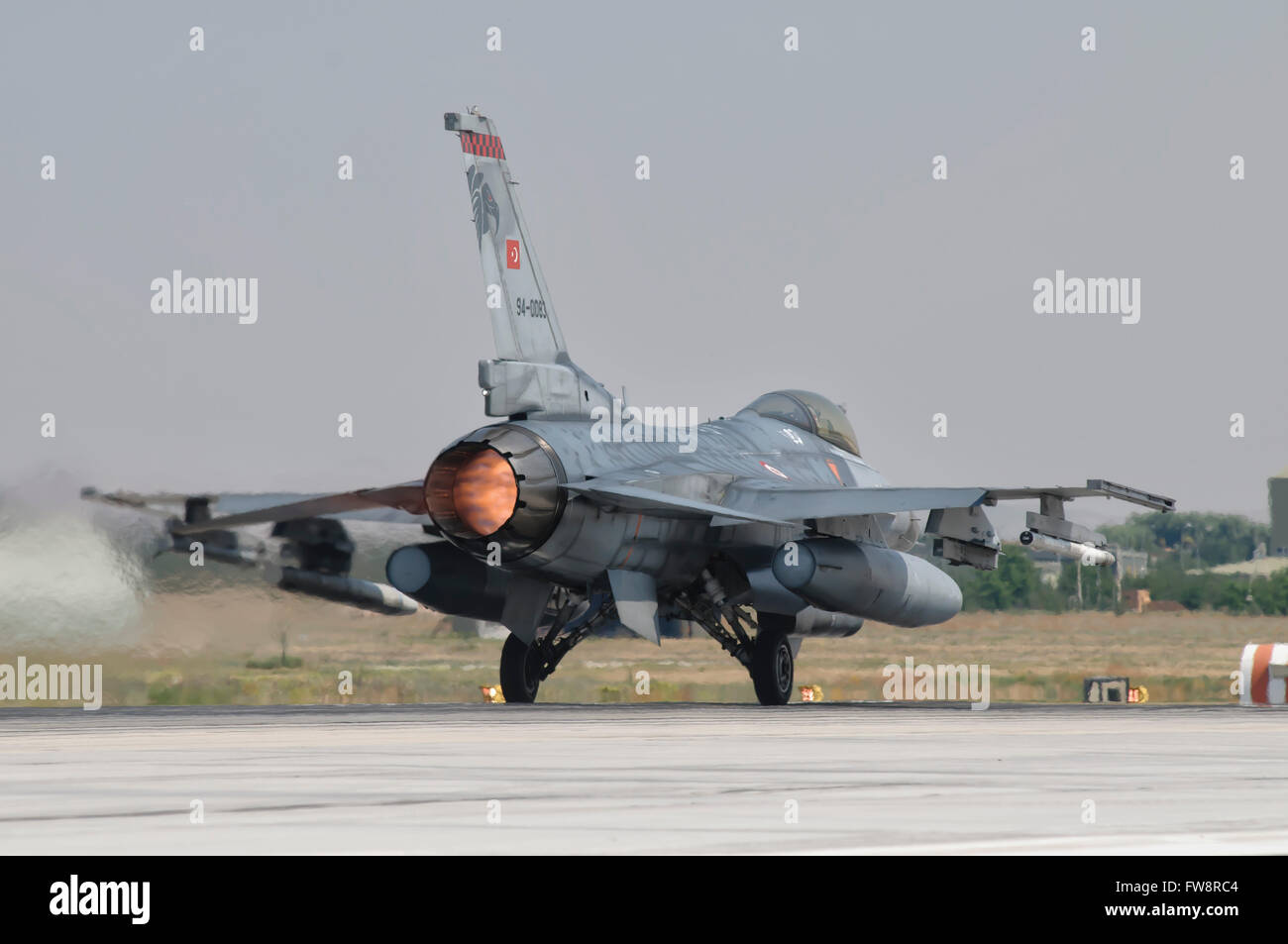 Turkish Air Force F-16 during Exercise Anatolian Eagle at Konya Air Base, Turkey. Stock Photo