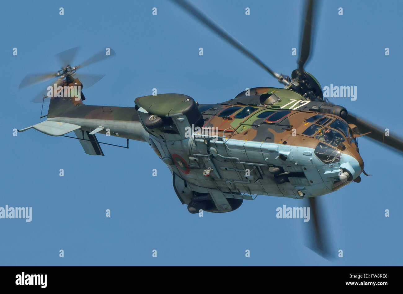 A Bulgarian Air Force Super Puma helicopter in flight over Bulgaria Stock  Photo - Alamy